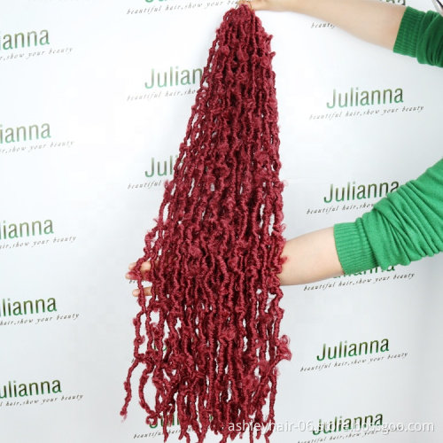 Julianna pre looped crochet hair distressed faux locs crochet hair braid distressed locs ombre locs hair